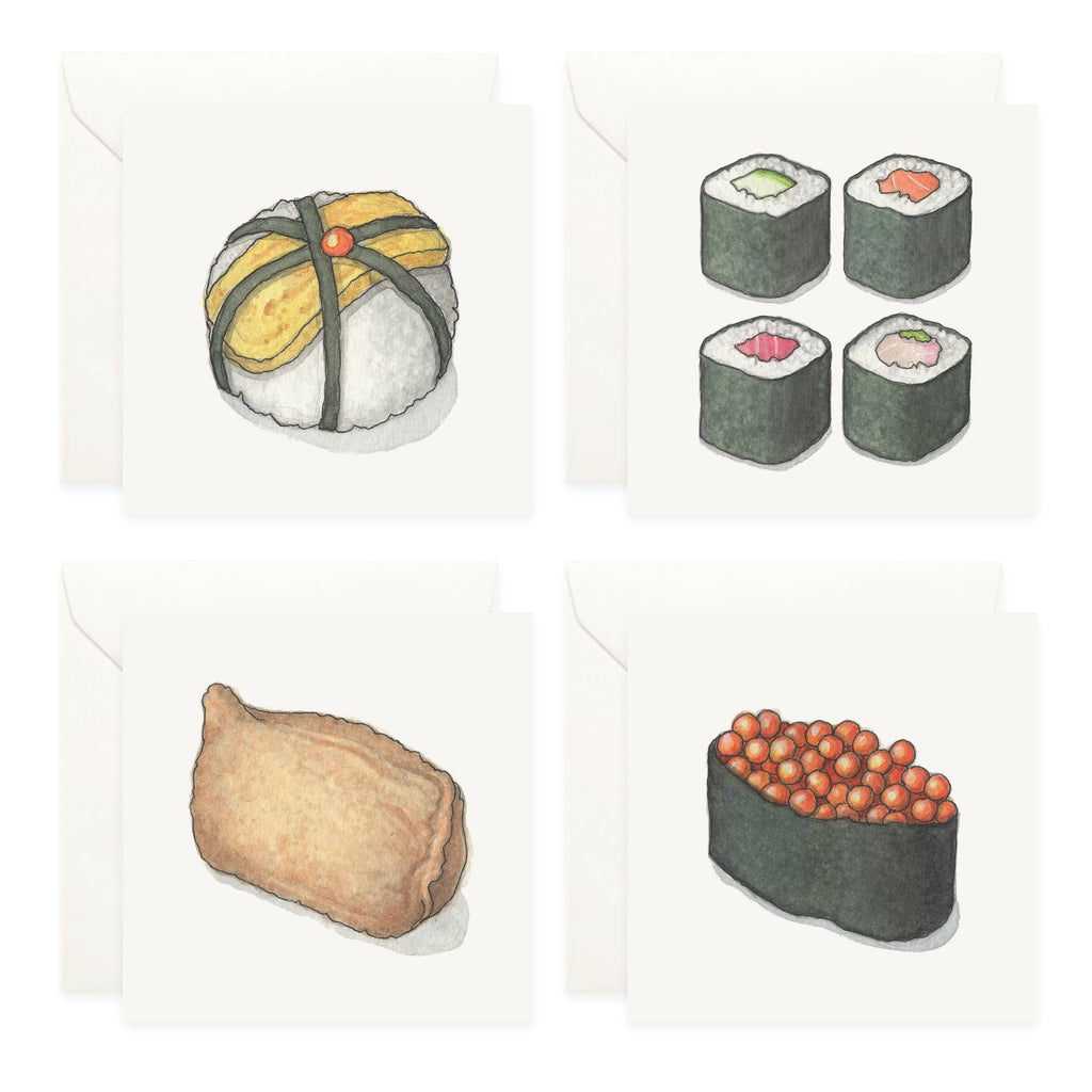 Mini Cards Set / Sushi . Maki