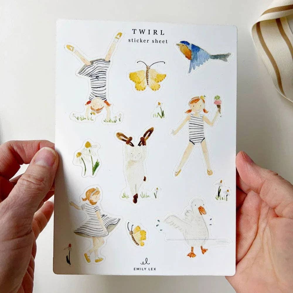 Twirl sticker sheets