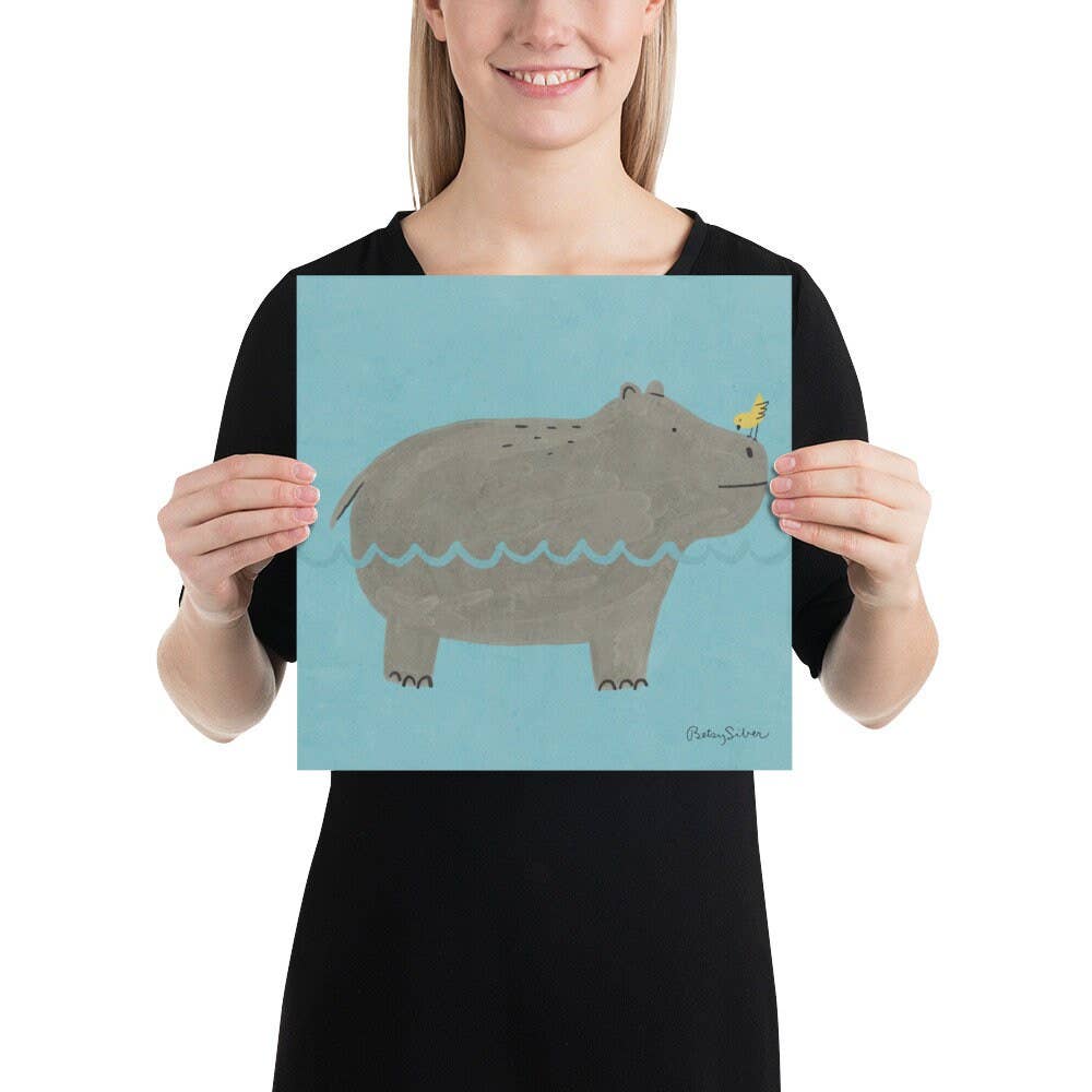 Hippo Art Print
