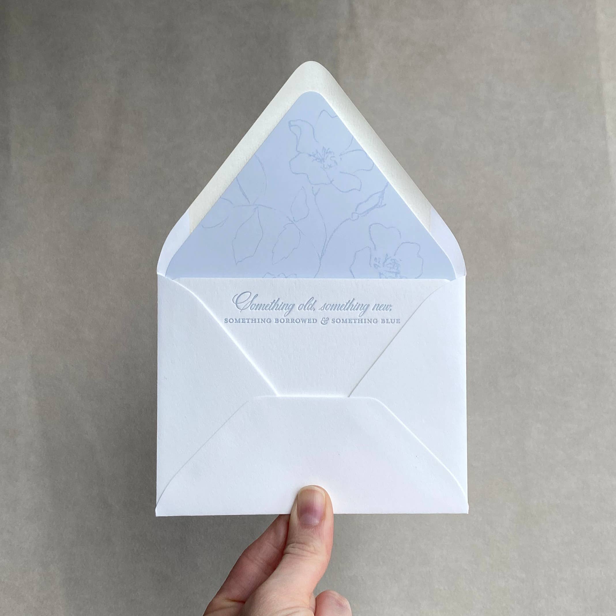 Something Blue Letterpress Stationery Pack