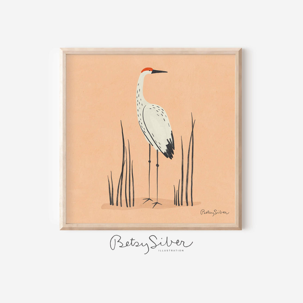 Sandhill Crane Art Print