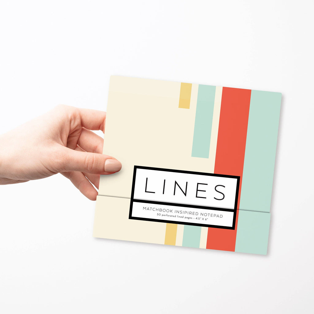 Simple Lines – Matchbook Inspired Notepad