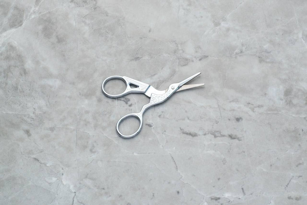 Crane Scissors Gold-Tone or Silver Stainless Steel 3.5"