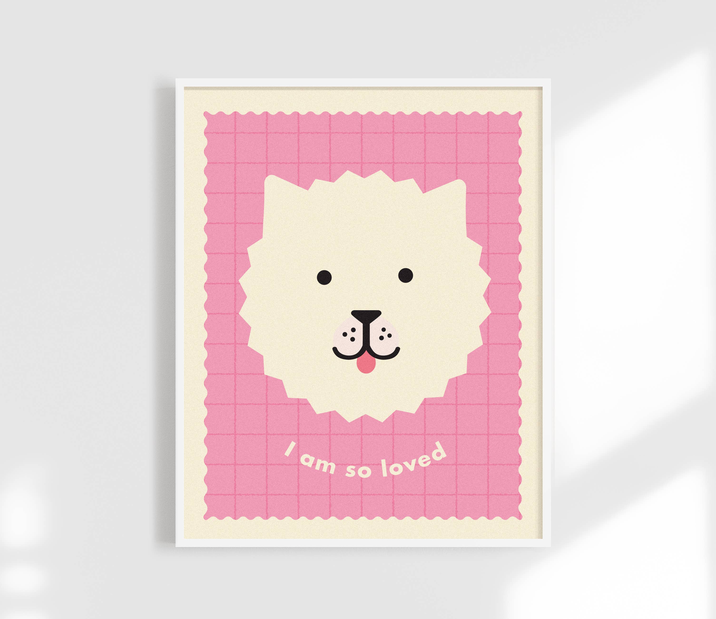 I Am So Loved Print - Cute Dog Affirmation Kids Print