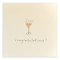 Champagne Congrat Card – Handfinished UK Real Pencil Shaving
