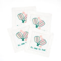 Pickleball Embroidered Cocktail Napkin Set