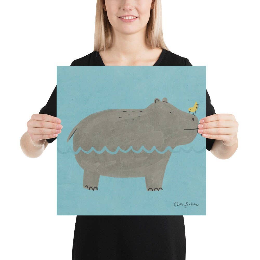Hippo Art Print