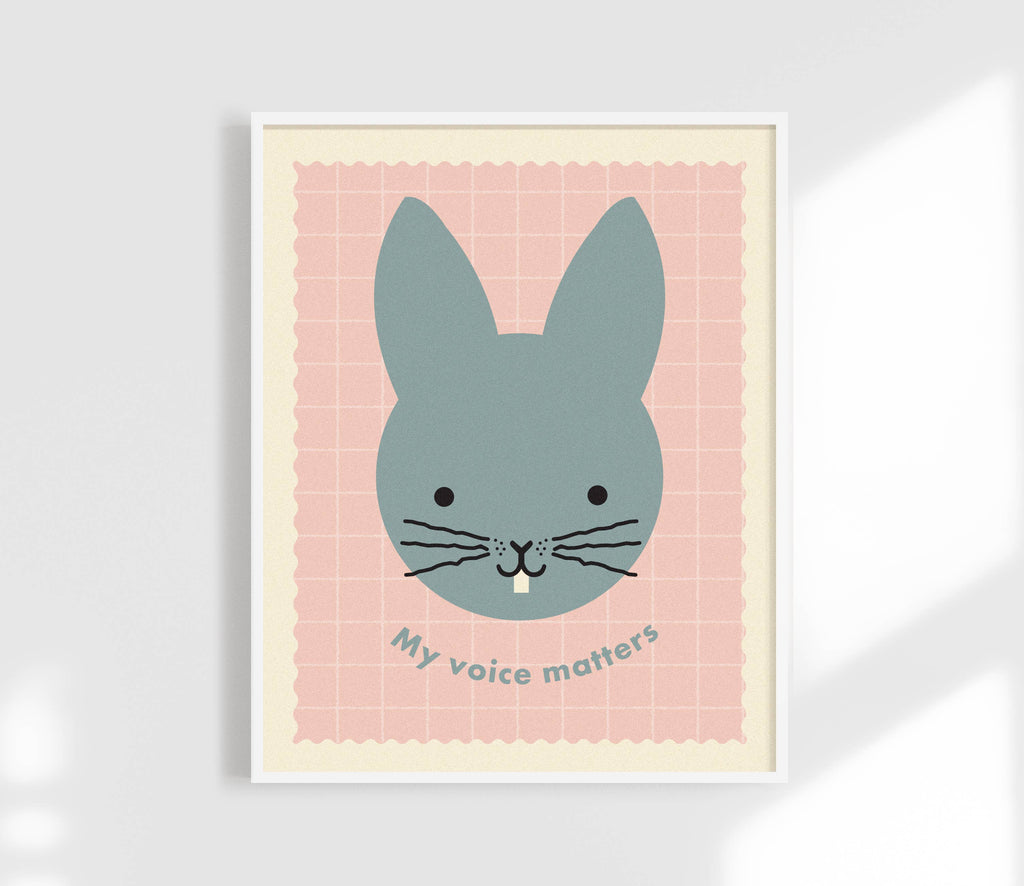 My Voice Matters Print  - Kids Animal Affirmation Art