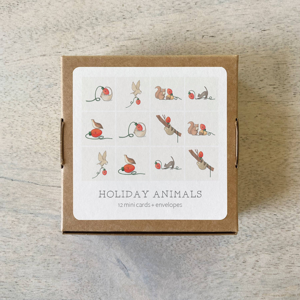 Mini Cards Set / Animals . Holiday