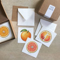 Mini Cards Set / Fruit . Oranges