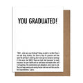 Graduated Why - Graduation Card