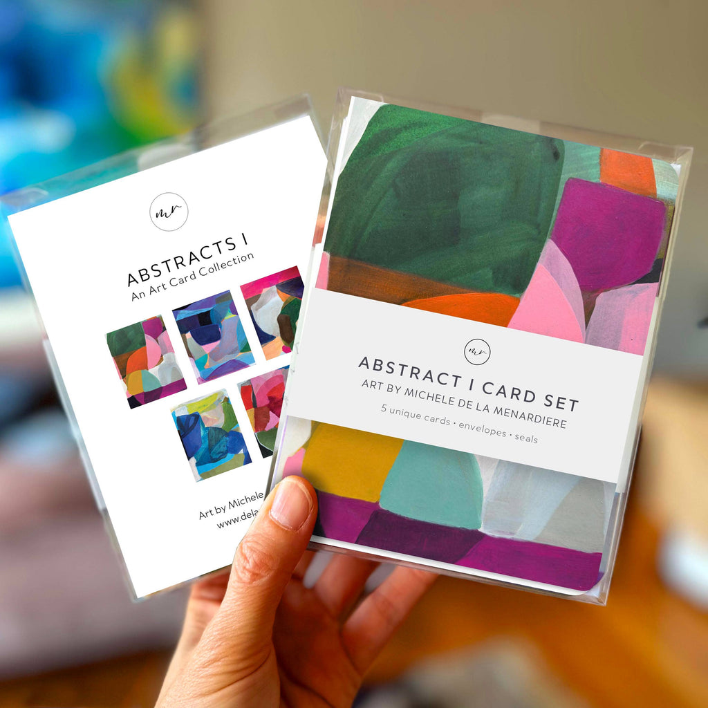 Bold and Bright art card set – Abstracts I (5 Cards)