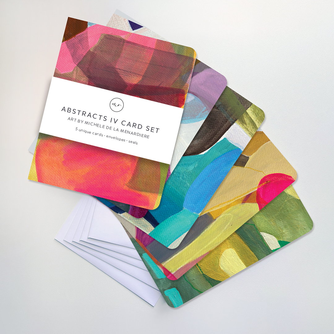 Dynamic and Vibrant  Art Card Set - Abstracts IV (5 Cards)