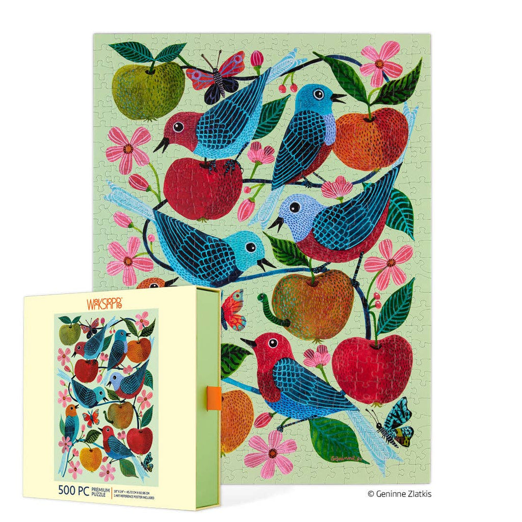 Apple Orchard 500 Piece Puzzle, Summer Bird Floral Gift