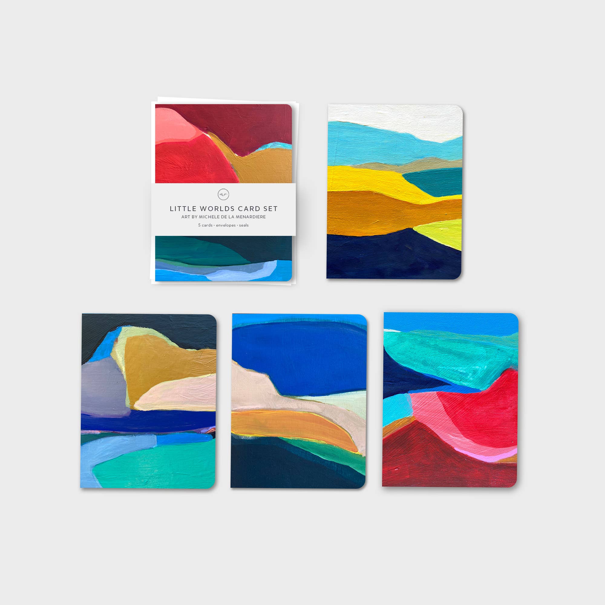 Modern Art Card Set – Little World (5 Cards)