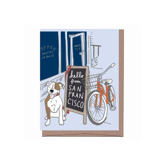 City/State Coffee Shop Greeting Card