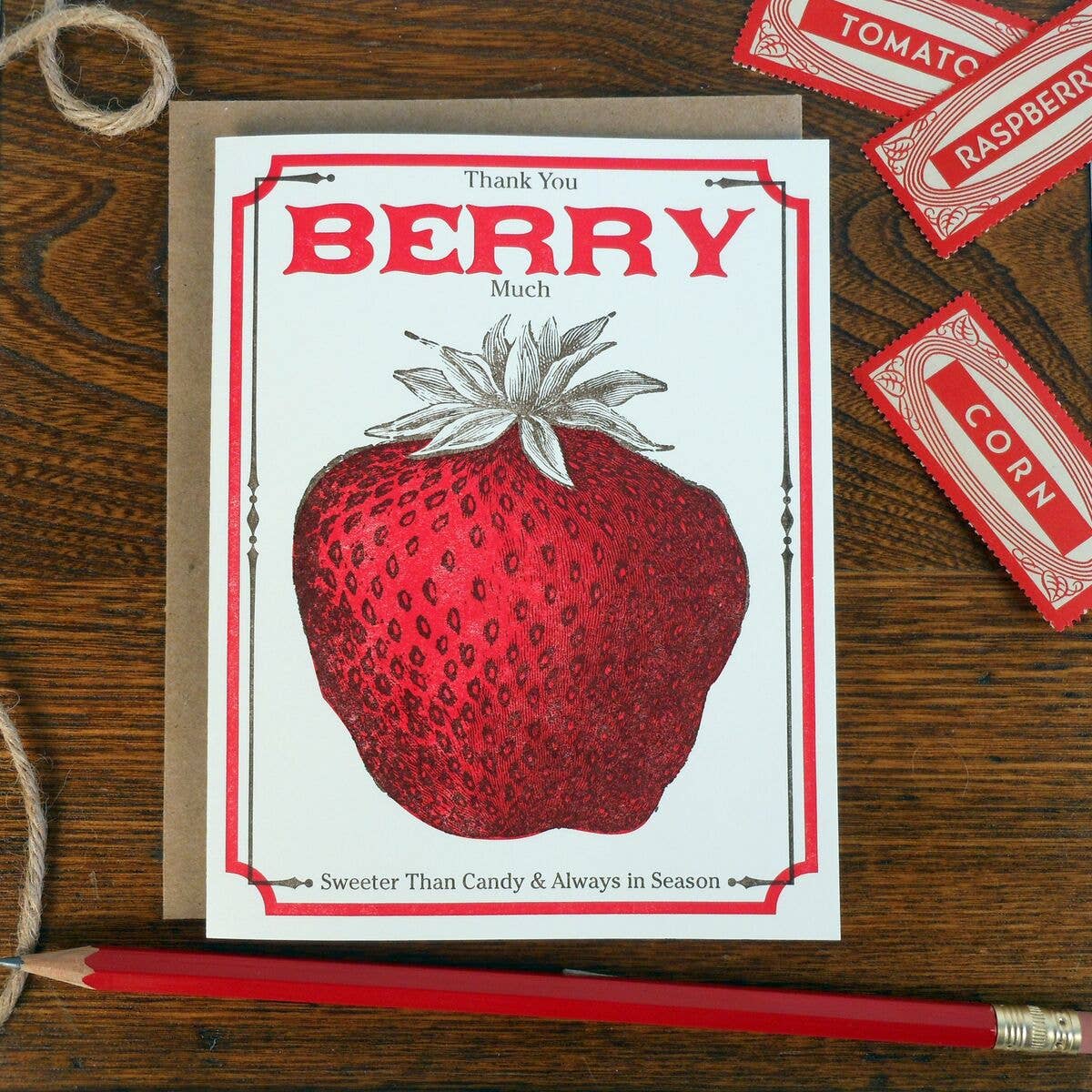 Vintage Berry Seed Pack Card