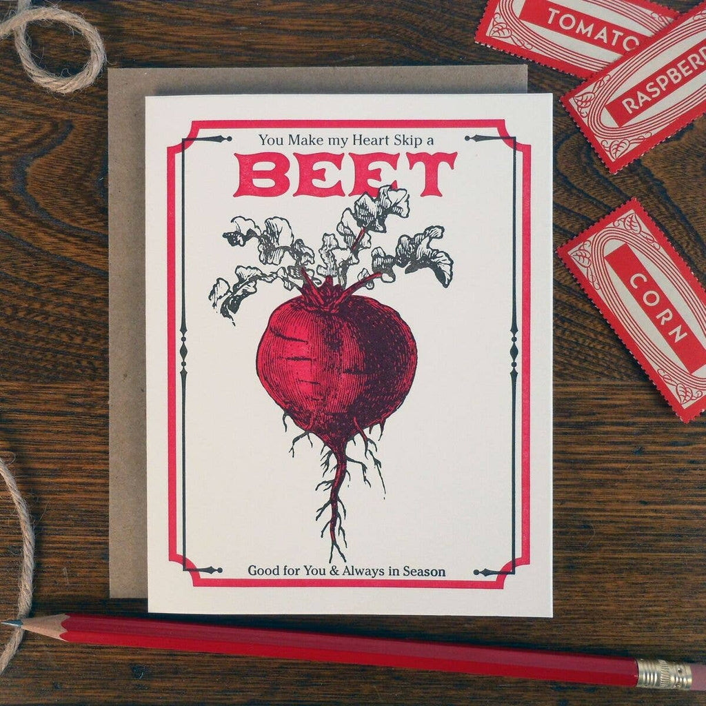 Vintage Beet Seed Pack Card