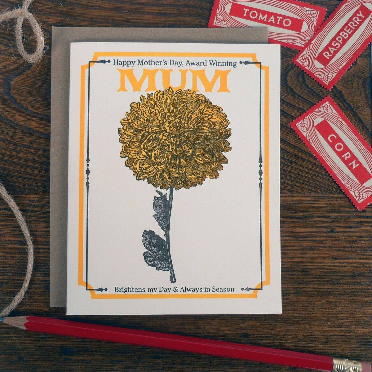 Vintage Mum Seed Pack Card