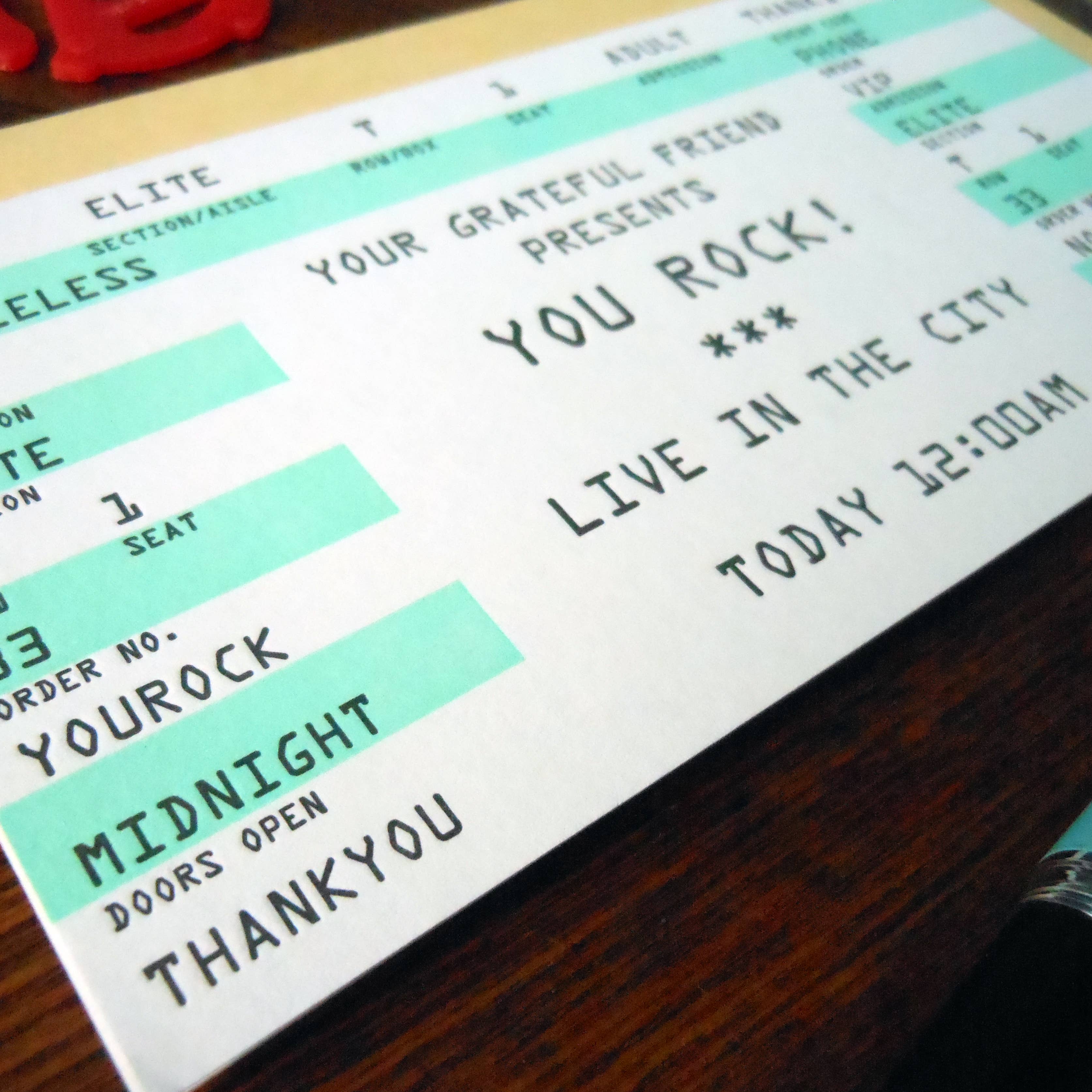You Rock Concert Ticket