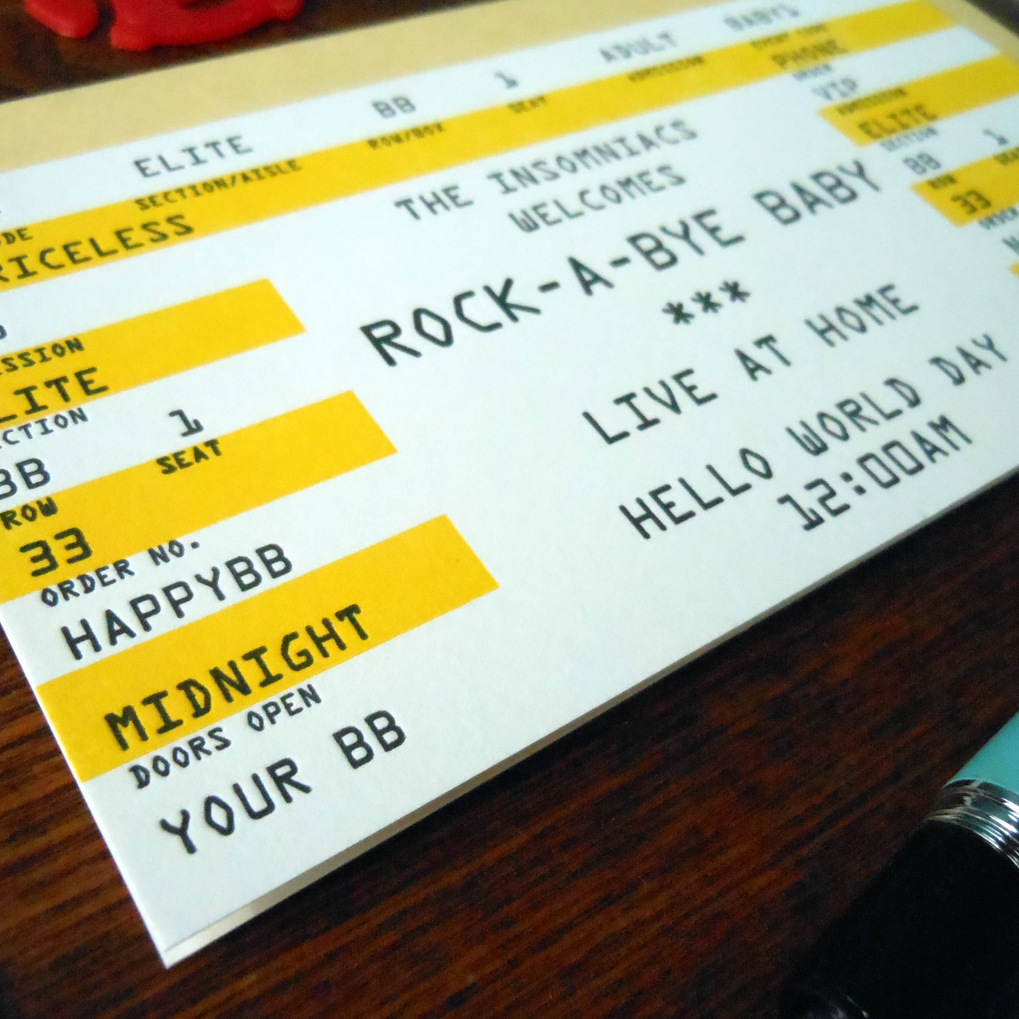 Baby Rock Ticket