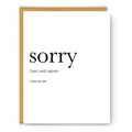 Sorry Definition - Sympathy Card
