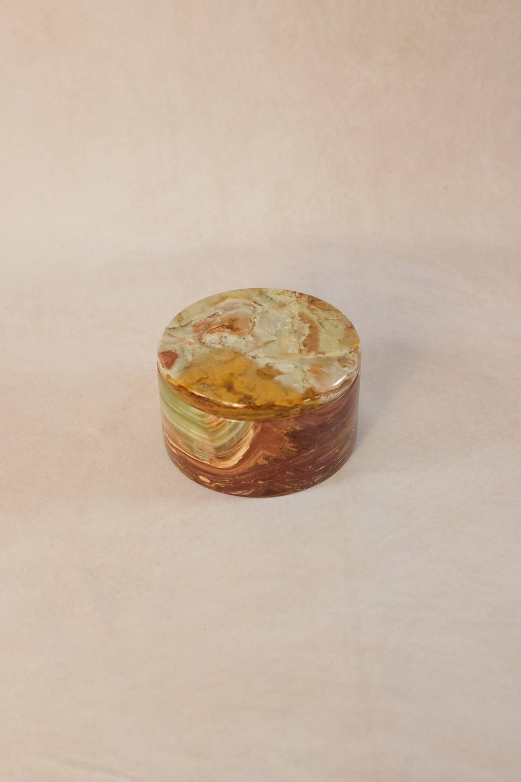 Small Trinket Box - Onyx Multi Green