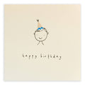 Birthday Hat Boy Card – Handfinished UK Real Pencil Shavings
