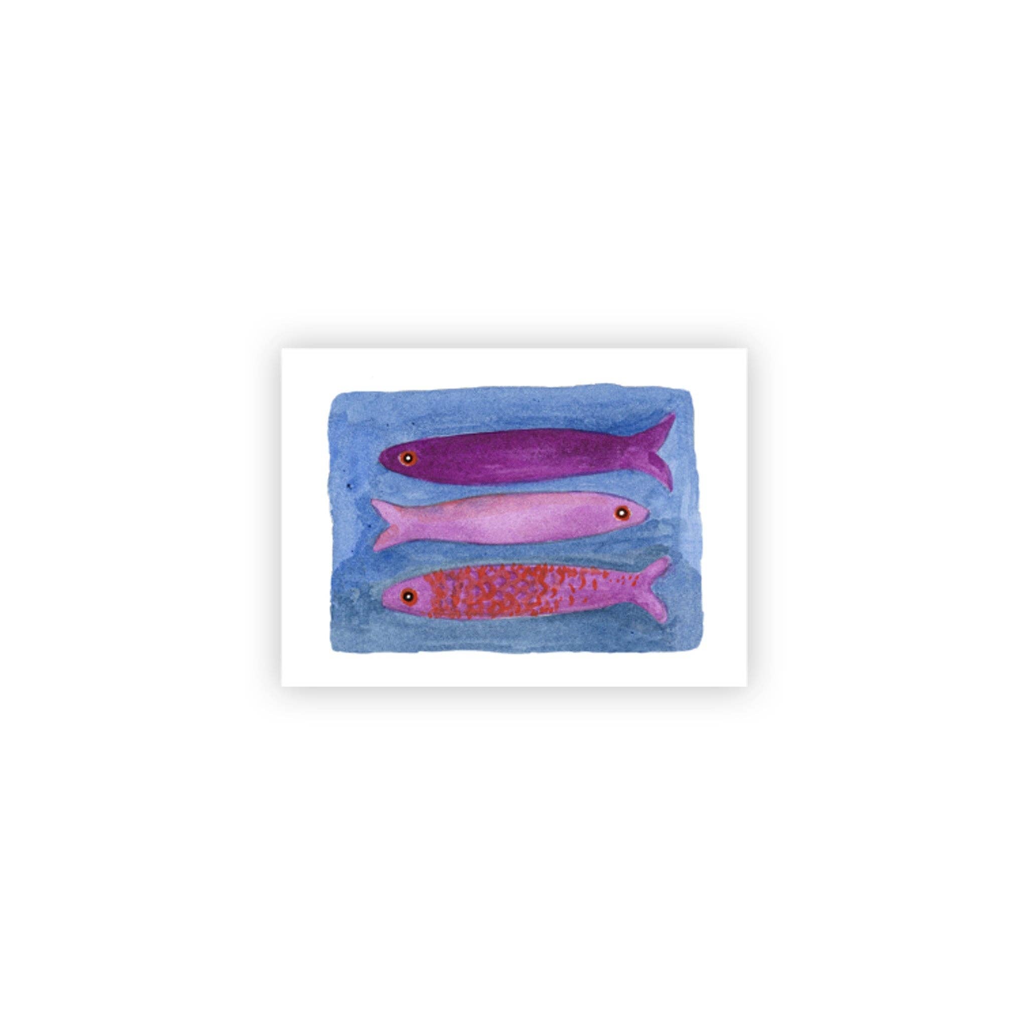 Purple Sardines / Boxed Note Cards