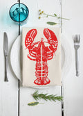 Lobster Tea Towel - Organic Cotton - Red - Eco-Friendly