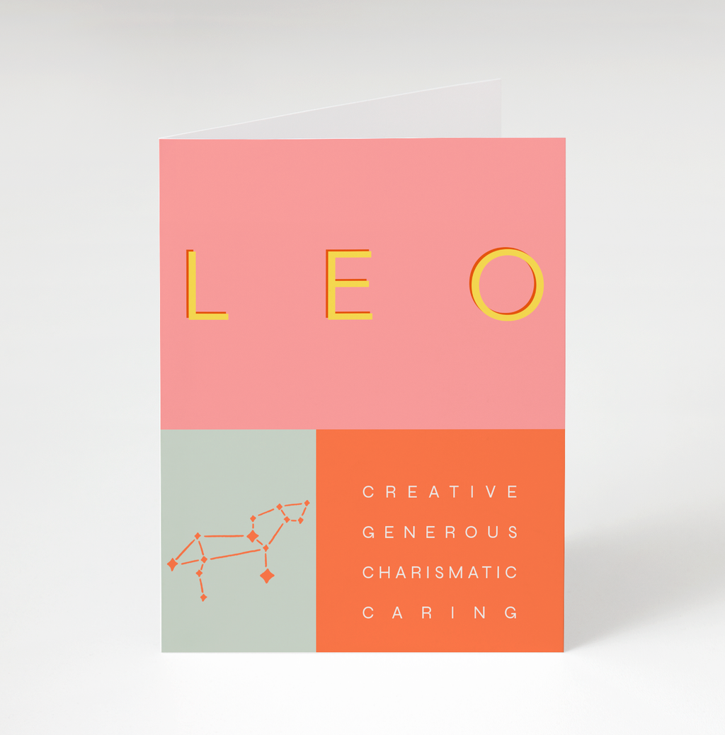 Leo Zodiac Card