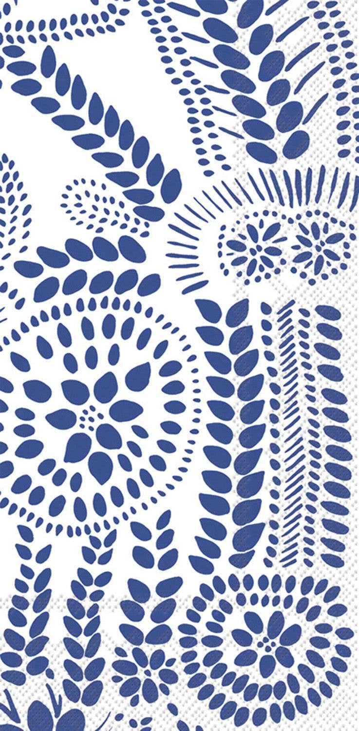Paper Guest Towels 16 count Nasia White Blue Marimekko