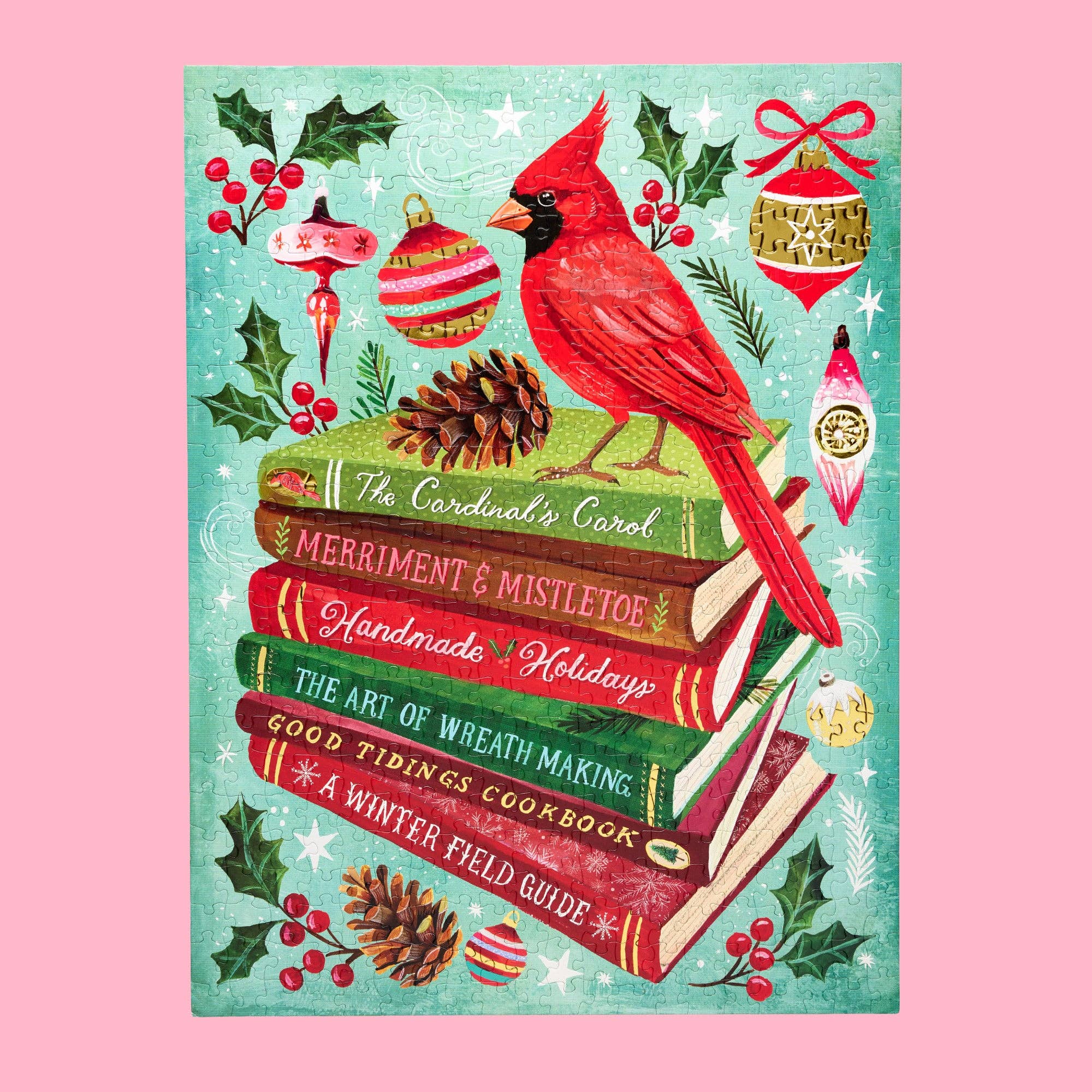 Holiday Bookclub  500 Piece Gold Foil Puzzle Christmas Gift