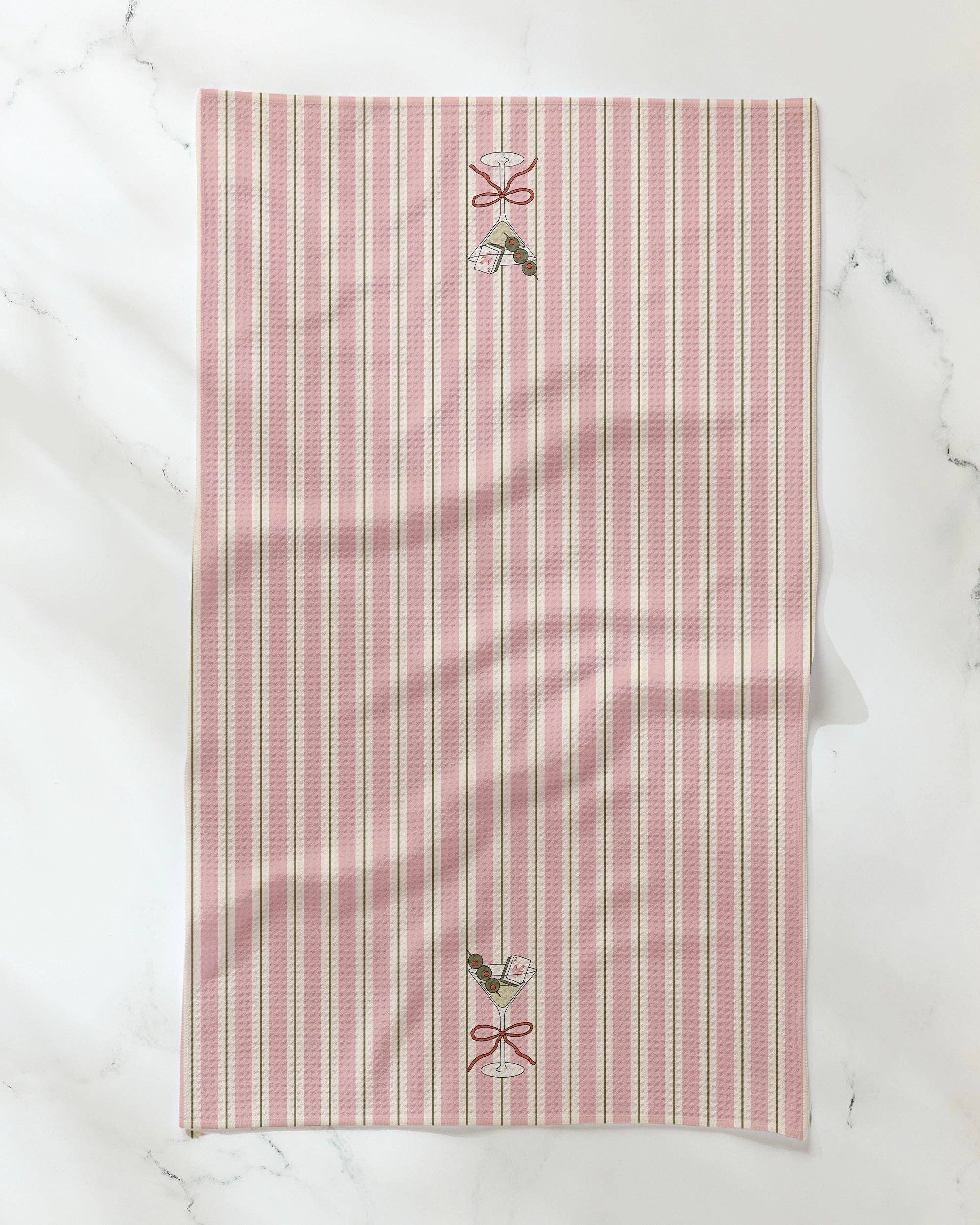 Martini Stripe Tea Towel
