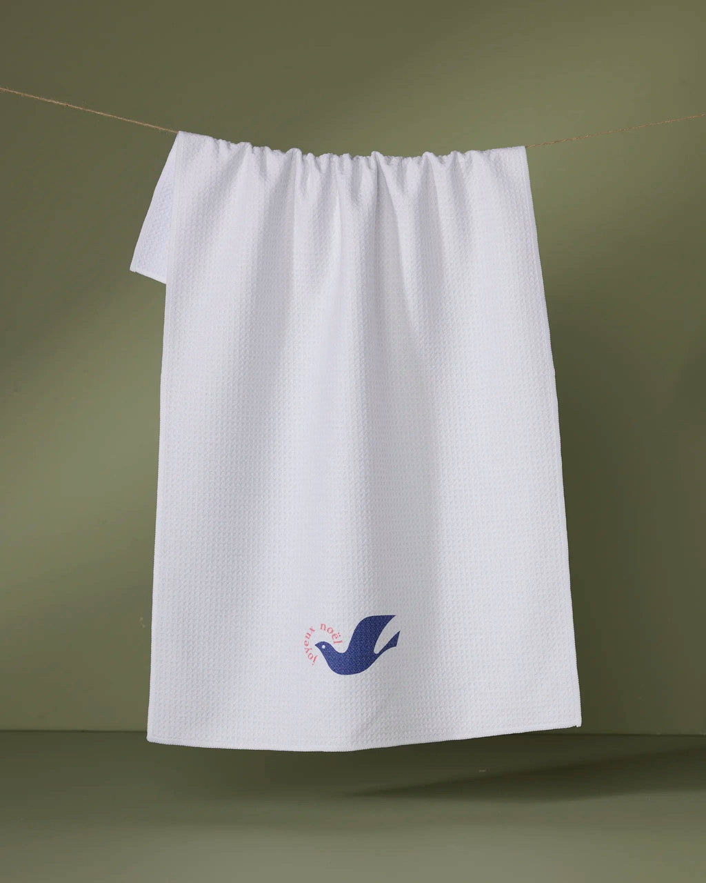 Winter Dove Tea Towel