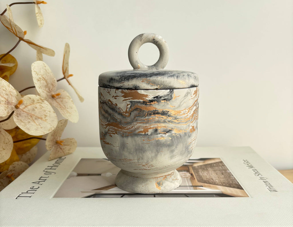 Calista - Vessel | Concrete Canister | Cotton Jar