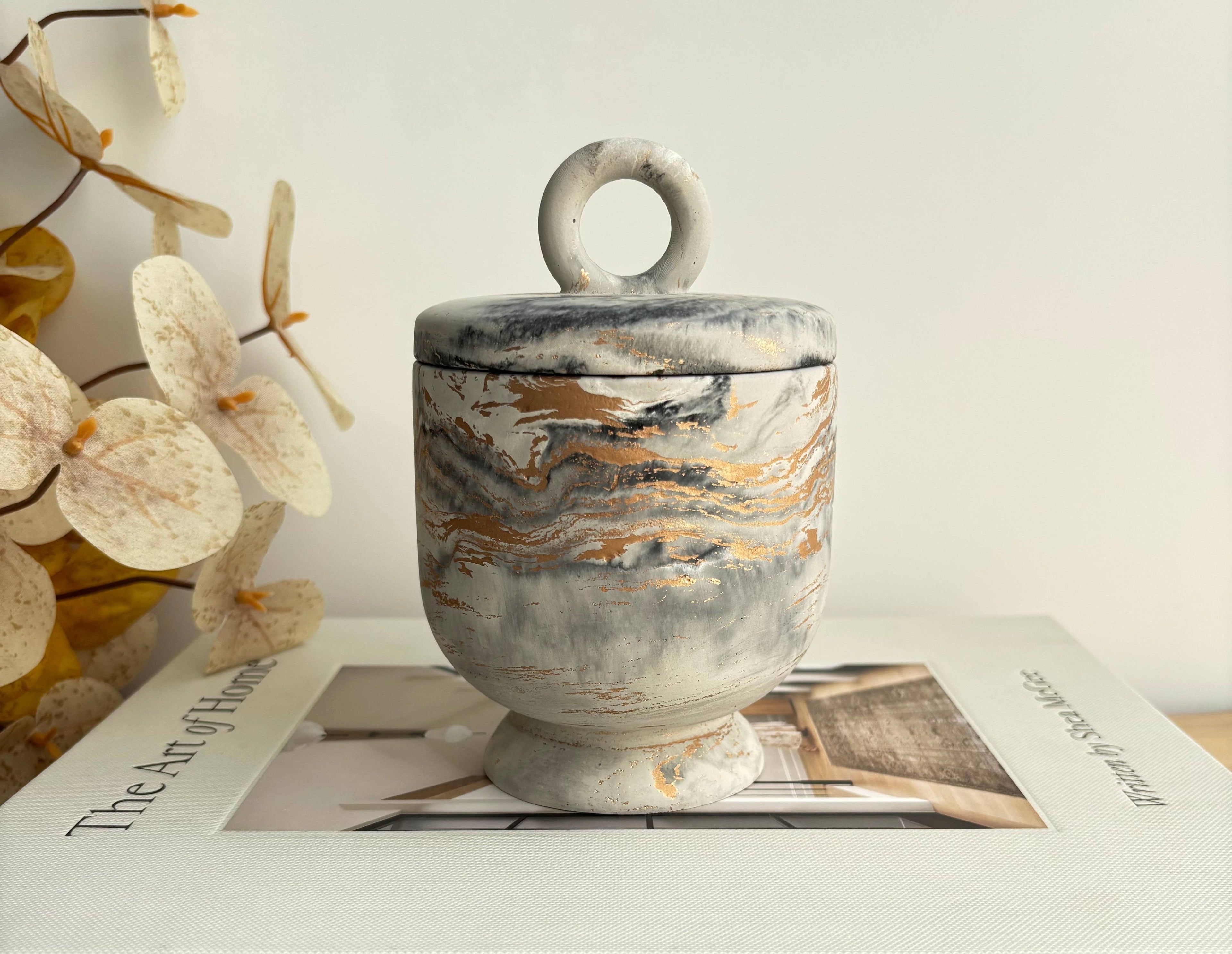 Calista - Vessel | Concrete Canister | Cotton Jar