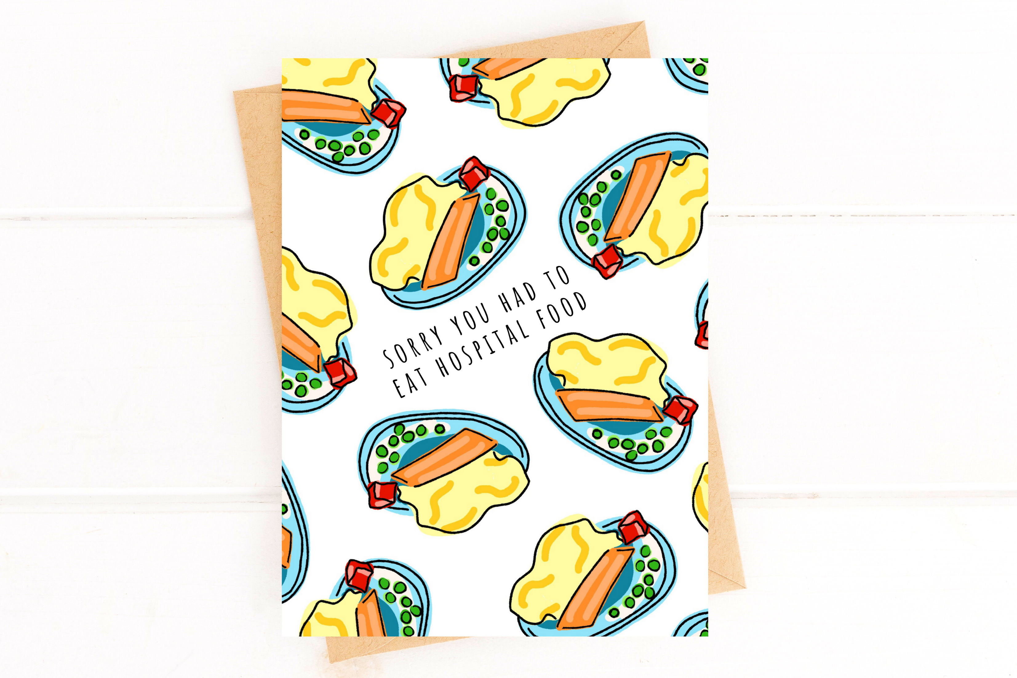 Sorry You Had to Eat Hospital Food Funny Get Well Card