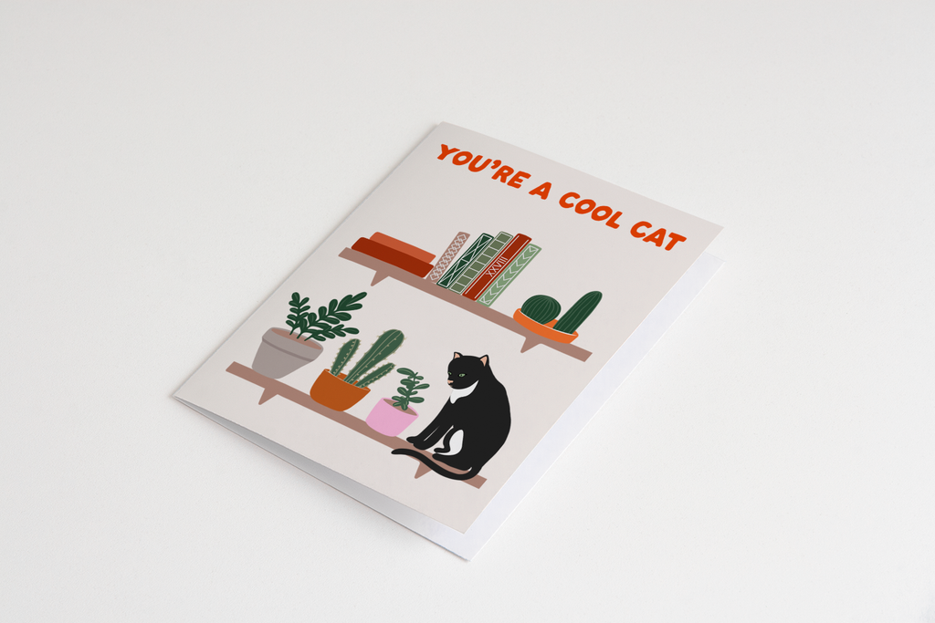Cool Cat Greeting Card