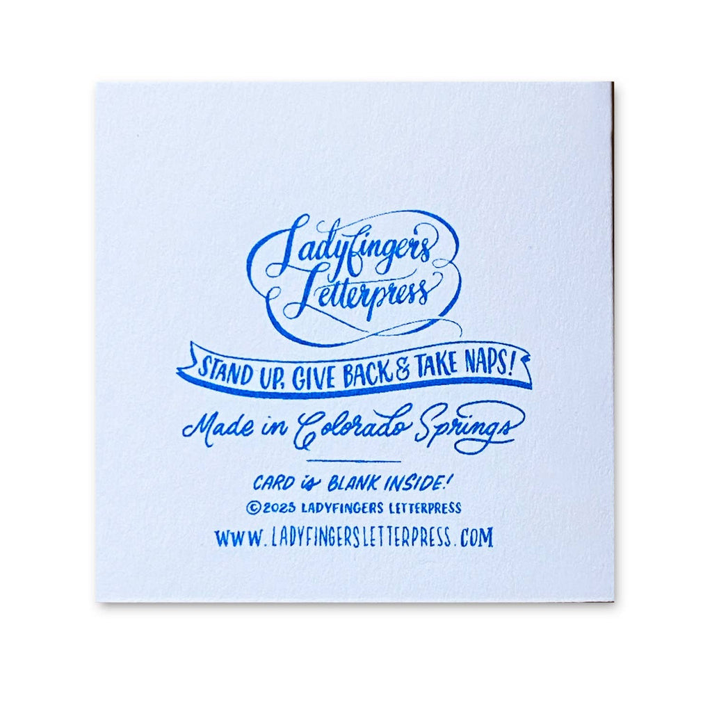 Flower Power Love Risograph Tiny Card