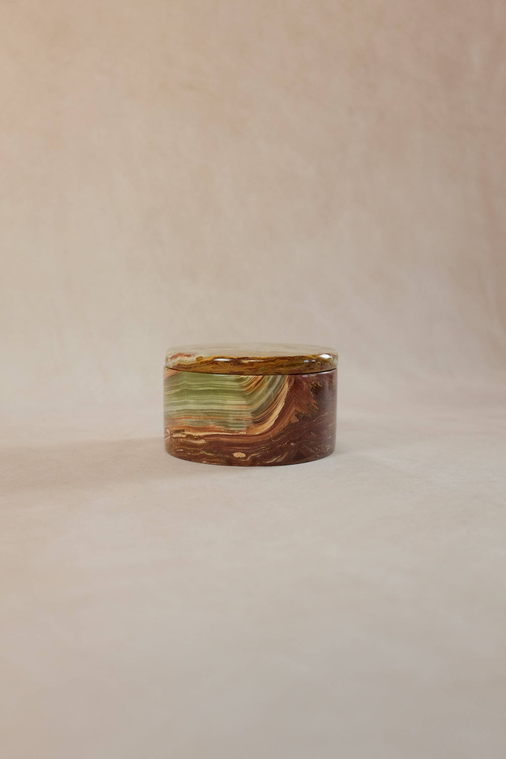 Small Trinket Box - Onyx Multi Green