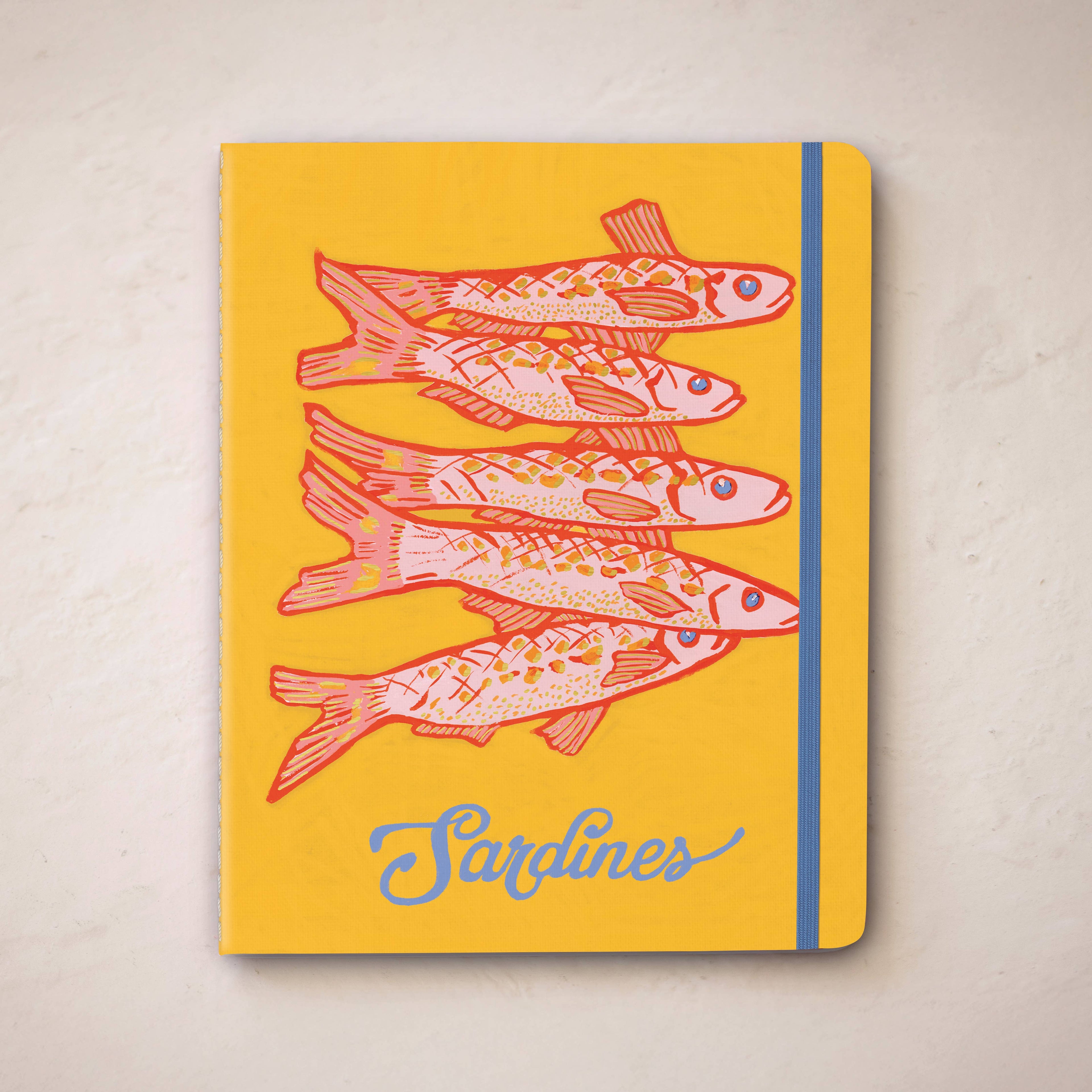 Blue Sardine Tins Sewn Trio Notebook Set