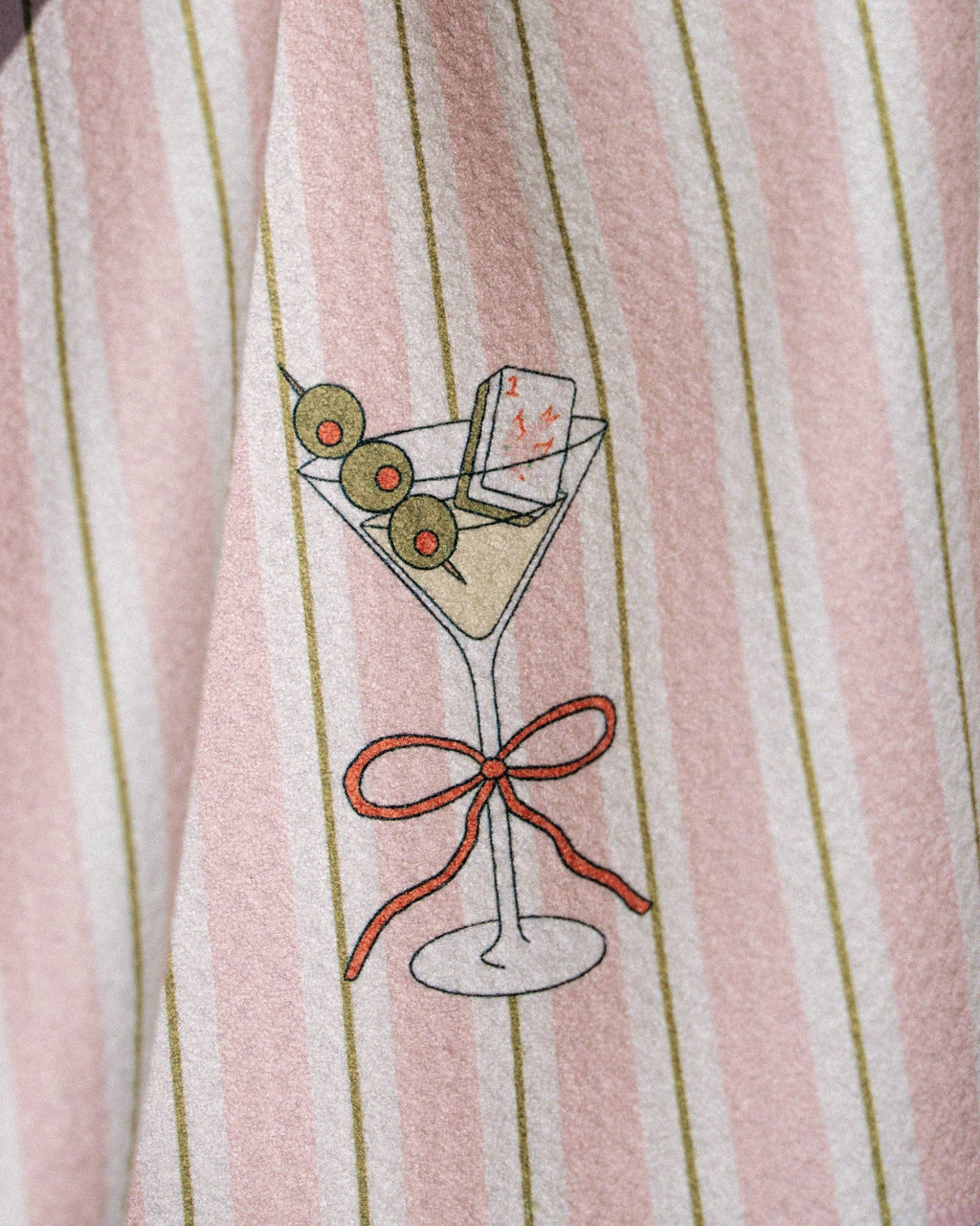 Martini Stripe Tea Towel