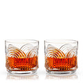Deco Beau Crystal Lowball Tumblers Set of 2