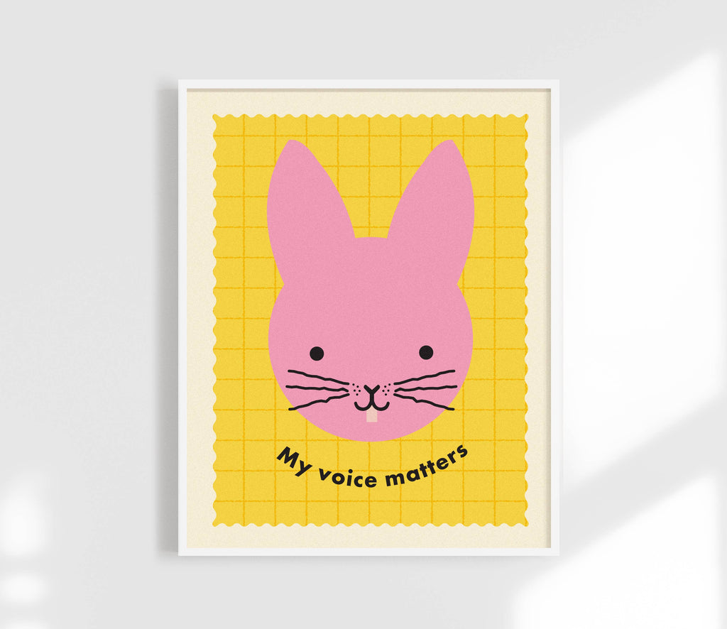 My Voice Matters Print  - Kids Animal Affirmation Art