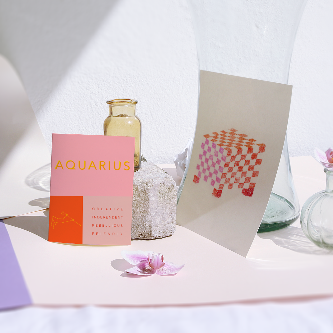 Aquarius Zodiac Card