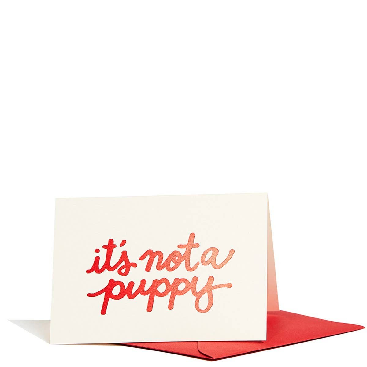 Not a Puppy Notecard Set in Gold Foil on Cream Card Stock