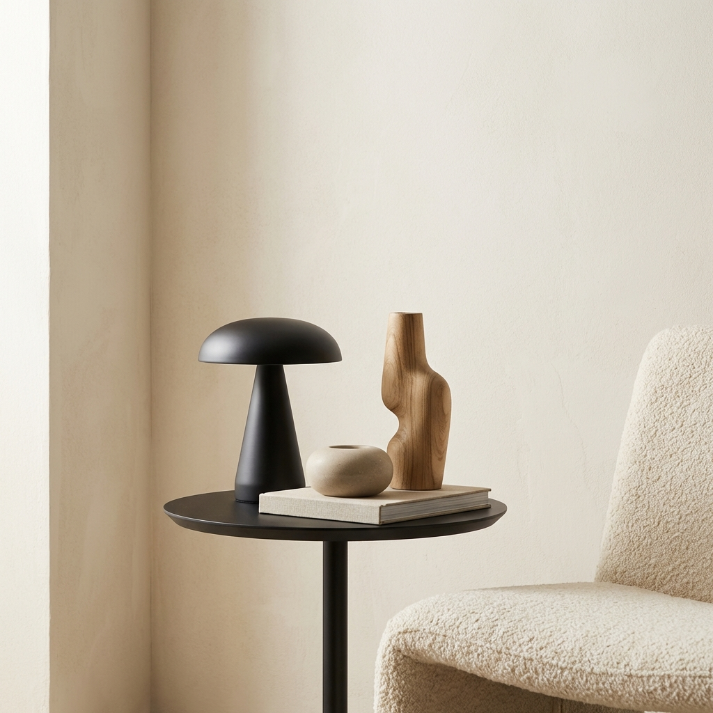 Metallic Mushroom Table Lamp