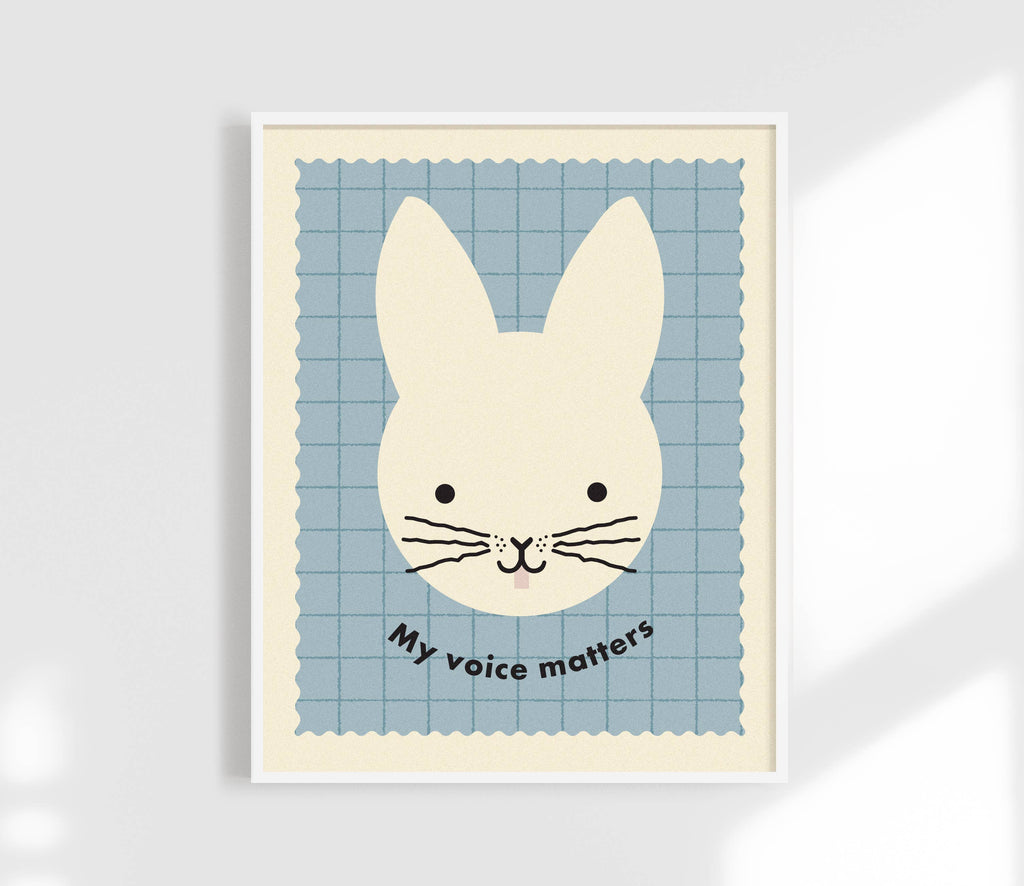 My Voice Matters Print  - Kids Animal Affirmation Art