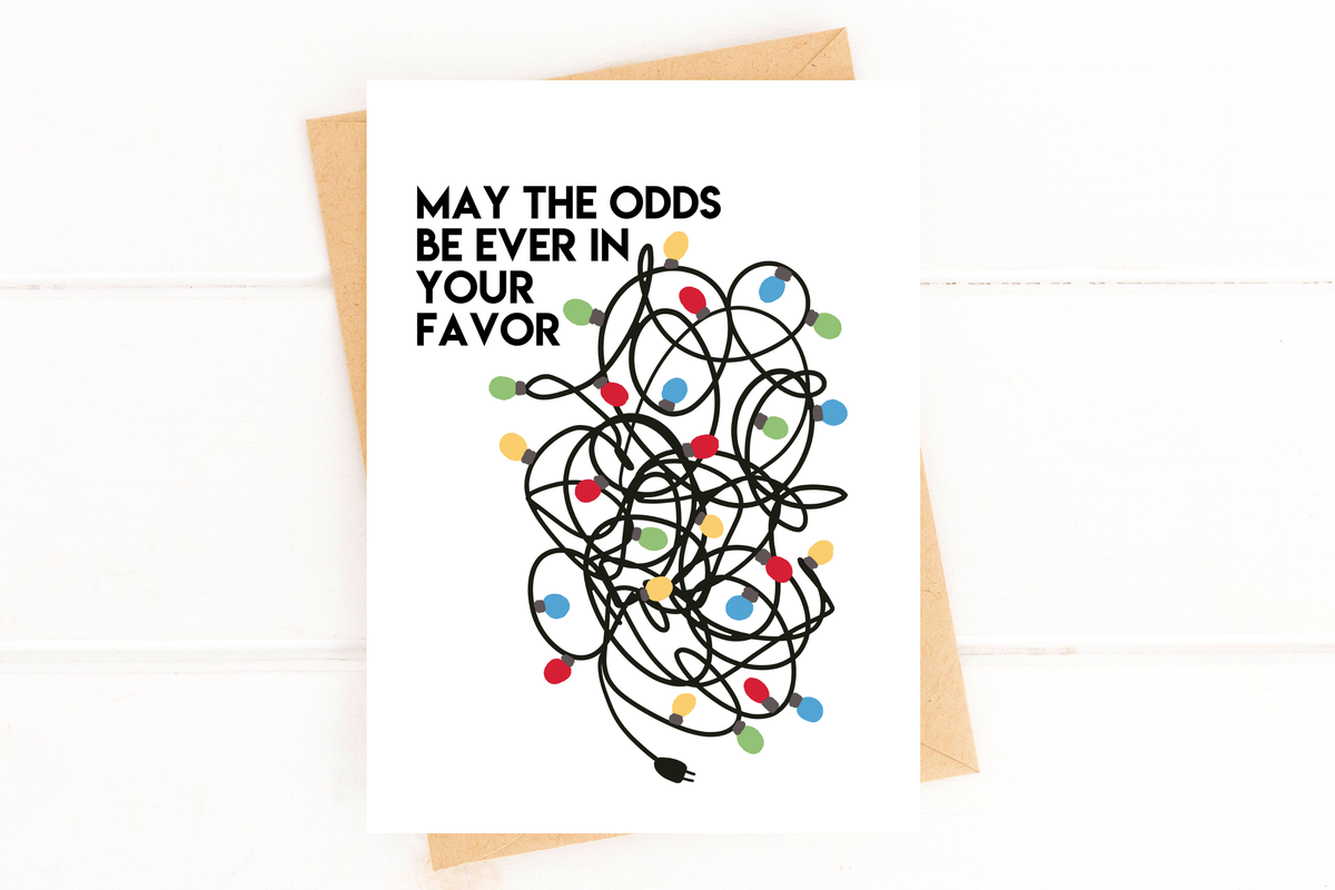 Tangled Lights Funny Christmas Card Holiday Card